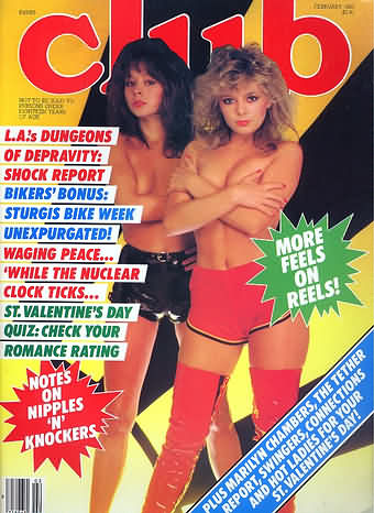 Club February 1983 magazine back issue Club magizine back copy Club February 1983 Adult Pornographic X-Rated Magazine Back Issue Published by Magna Publishing Group. L.A.'s Dungeons Of Depravity: Shock Report.