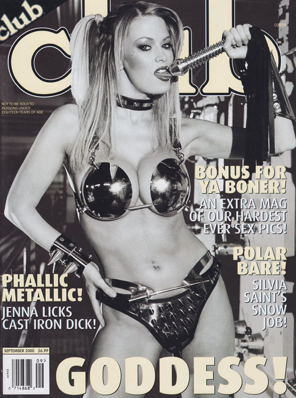 Club September 2000 magazine back issue Club magizine back copy Club September 2000 Adult Pornographic X-Rated Magazine Back Issue Published by Magna Publishing Group. Covergirl Jenna Jameson (Nude Centerfold) .