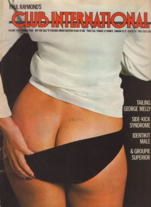 Club Int'l Vol. 4 # 4, April 1975 magazine back issue Club International magizine back copy Club Int'l Vol. 4 # 4, April 1975 Magazine Back Issue Published by Paul Raymond Publishing Group for Adults. Tailing George Melly.