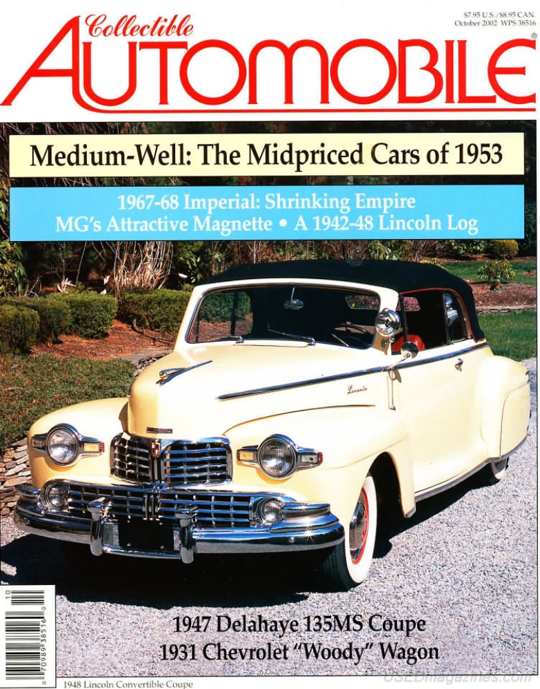 Collectible Automobile Vol. 19 # 3 magazine back issue Collectible Automobile magizine back copy 