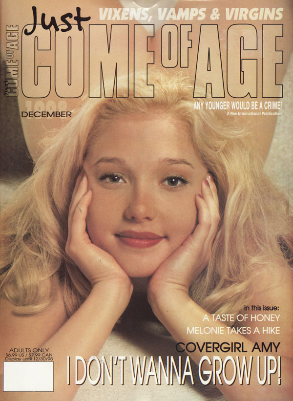 Just Come of Age December 1998 magazine back issue Just Come of Age magizine back copy Amy younger would be a crime vixens vamps virgins taste of honey grow up melonie natasha emily brook