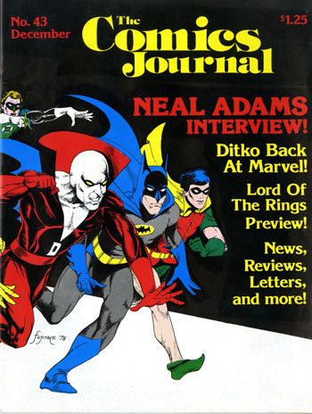 The Comics Journal # 43, December 1978 magazine back issue The Comics Journal magizine back copy 