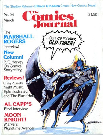 The Comics Journal # 54, March 1980 magazine back issue The Comics Journal magizine back copy 