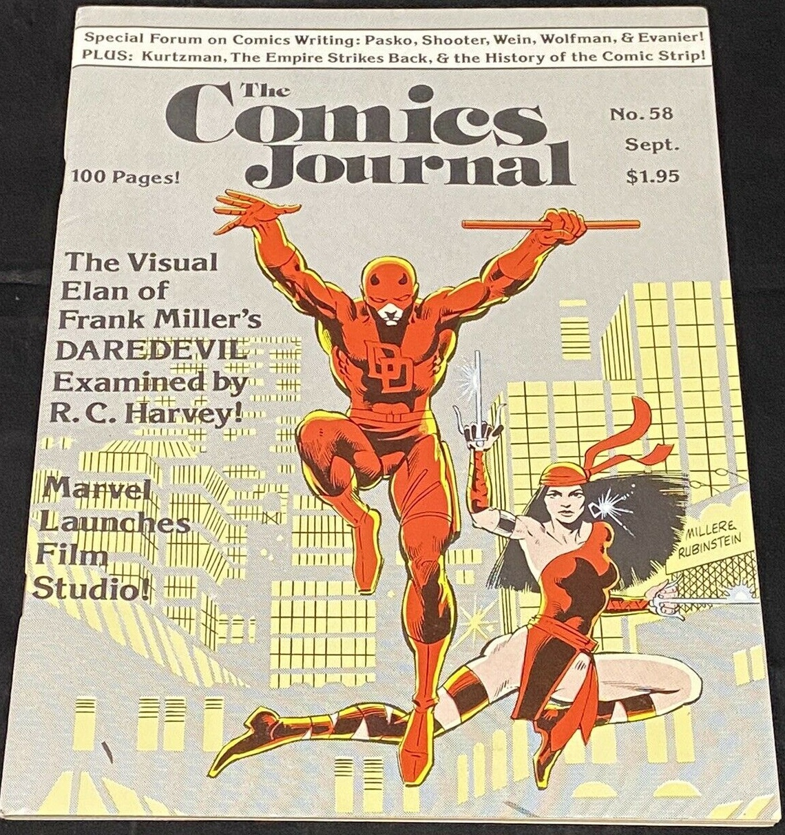 The Comics Journal # 58, September 1980 magazine back issue The Comics Journal magizine back copy 