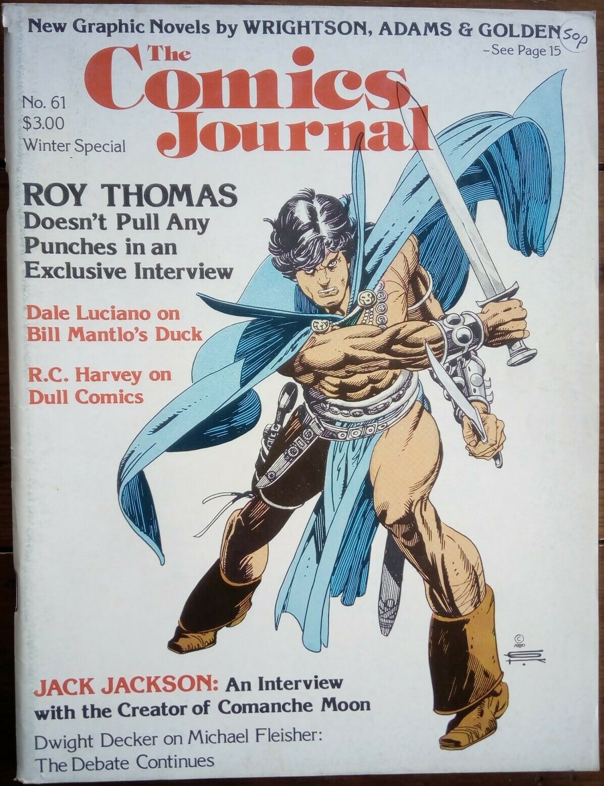 The Comics Journal # 61, Winter 1981 magazine back issue The Comics Journal magizine back copy 