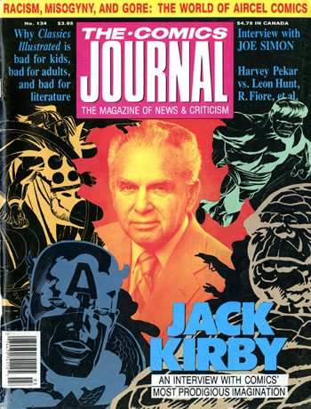 The Comics Journal # 134, February 1990 magazine back issue The Comics Journal magizine back copy 