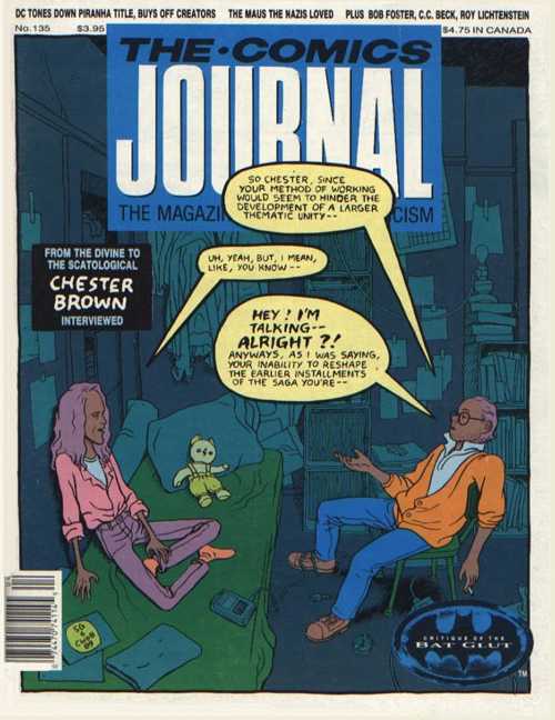 The Comics Journal # 135, April 1990 magazine back issue The Comics Journal magizine back copy 
