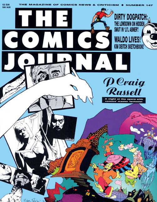 The Comics Journal # 147, December 1991 magazine back issue The Comics Journal magizine back copy 