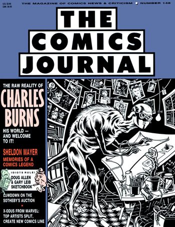 The Comics Journal # 148, February 1992 magazine back issue The Comics Journal magizine back copy 