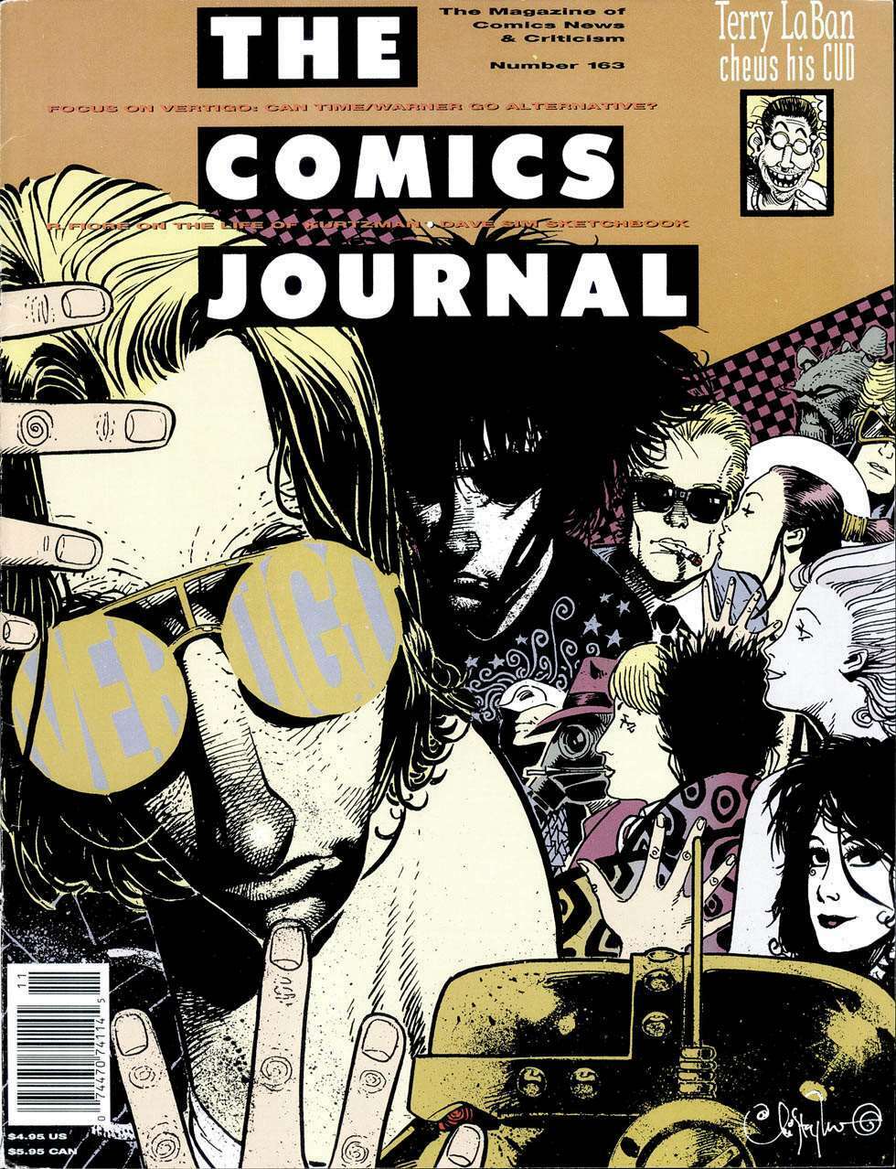 The Comics Journal # 163, November 1993 magazine back issue The Comics Journal magizine back copy 