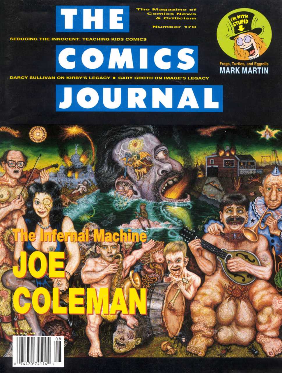 The Comics Journal # 170, August 1994 magazine back issue The Comics Journal magizine back copy 
