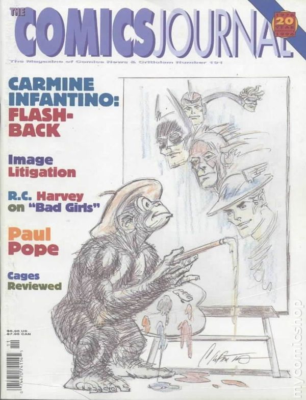 The Comics Journal # 191, November 1996 magazine back issue The Comics Journal magizine back copy 