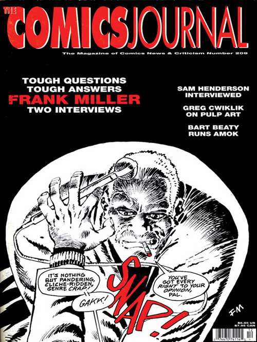 The Comics Journal # 209, December 1998 magazine back issue The Comics Journal magizine back copy 