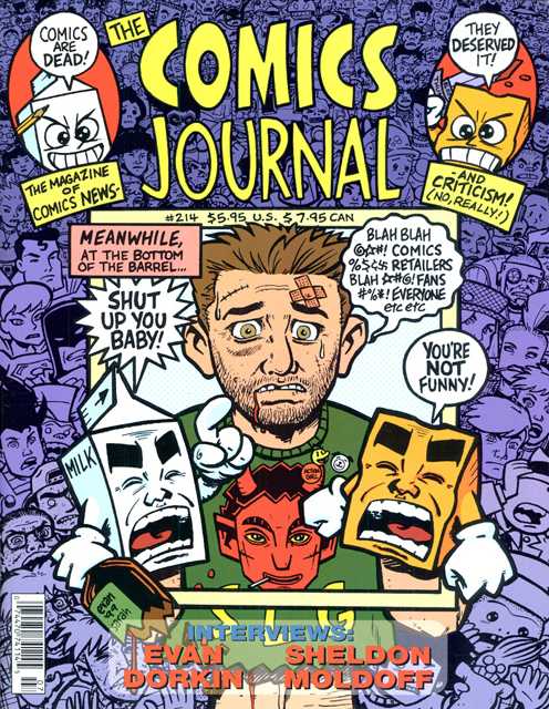 The Comics Journal # 214, July 1999 magazine back issue The Comics Journal magizine back copy 