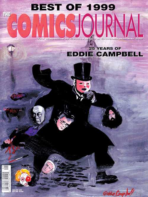 The Comics Journal # 220, February 2000 magazine back issue The Comics Journal magizine back copy 
