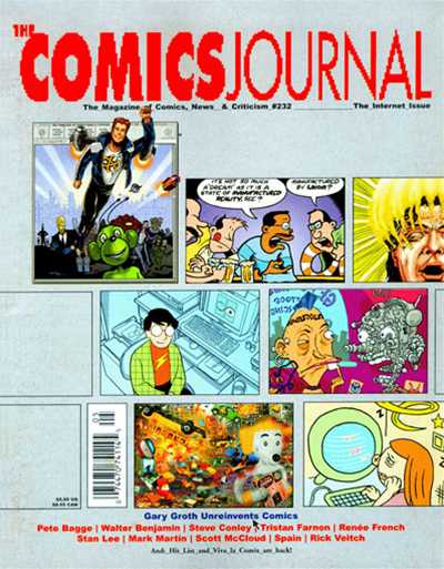 The Comics Journal # 232, April 2001 magazine back issue The Comics Journal magizine back copy 