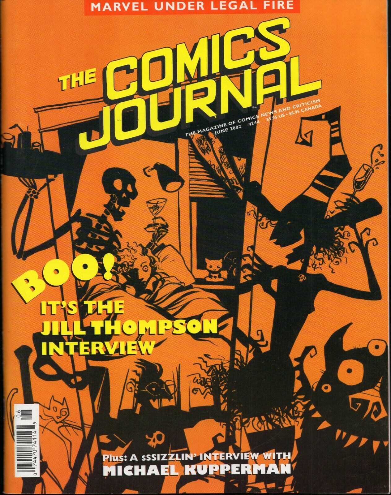 The Comics Journal # 244, June 2002 magazine back issue The Comics Journal magizine back copy 