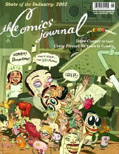 The Comics Journal # 245, August 2002 magazine back issue The Comics Journal magizine back copy 