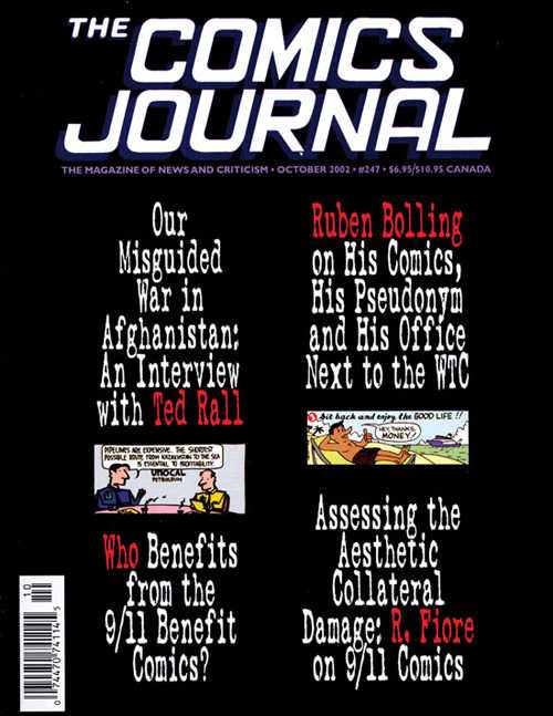 The Comics Journal # 247, October 2002 magazine back issue The Comics Journal magizine back copy 