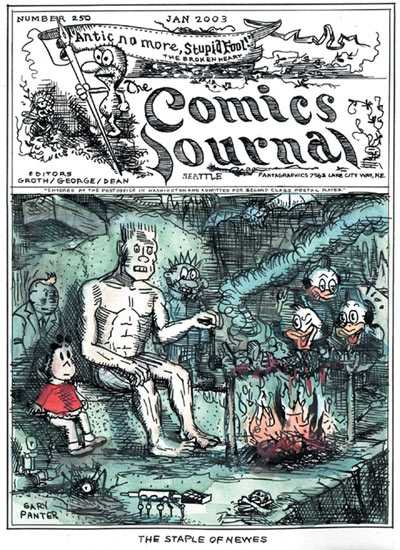 The Comics Journal # 250, February 2003 magazine back issue The Comics Journal magizine back copy 