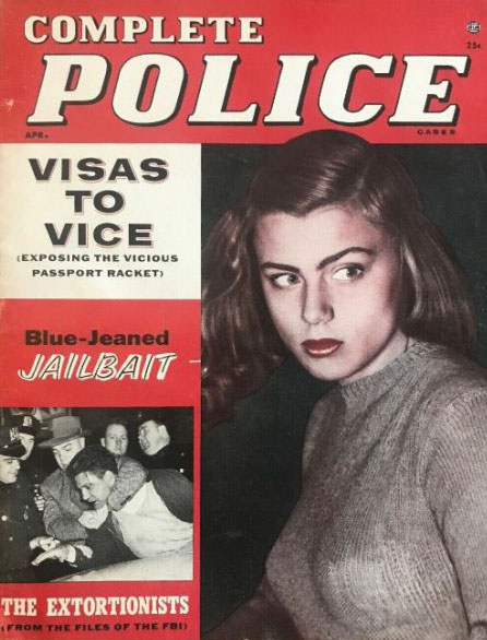 Complete Police Cases April 1957 magazine back issue Complete Police Cases magizine back copy 