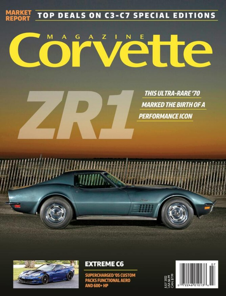 Corvette # 154, July 2022 magazine back issue Corvette magizine back copy 