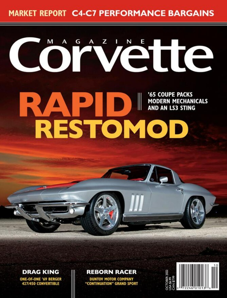 Corvette # 156, October 2022 magazine back issue Corvette magizine back copy 