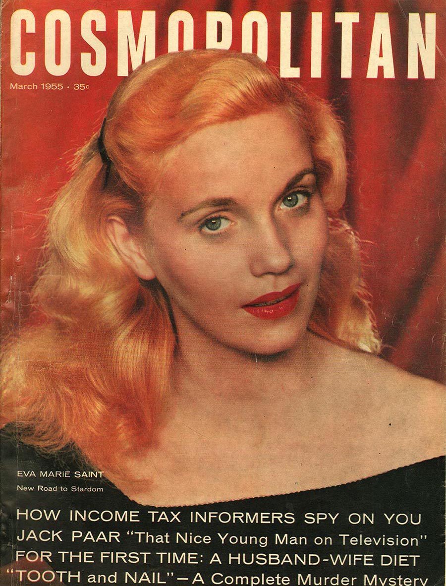 Cosmopolitan March 1955 magazine back issue Cosmopolitan magizine back copy 