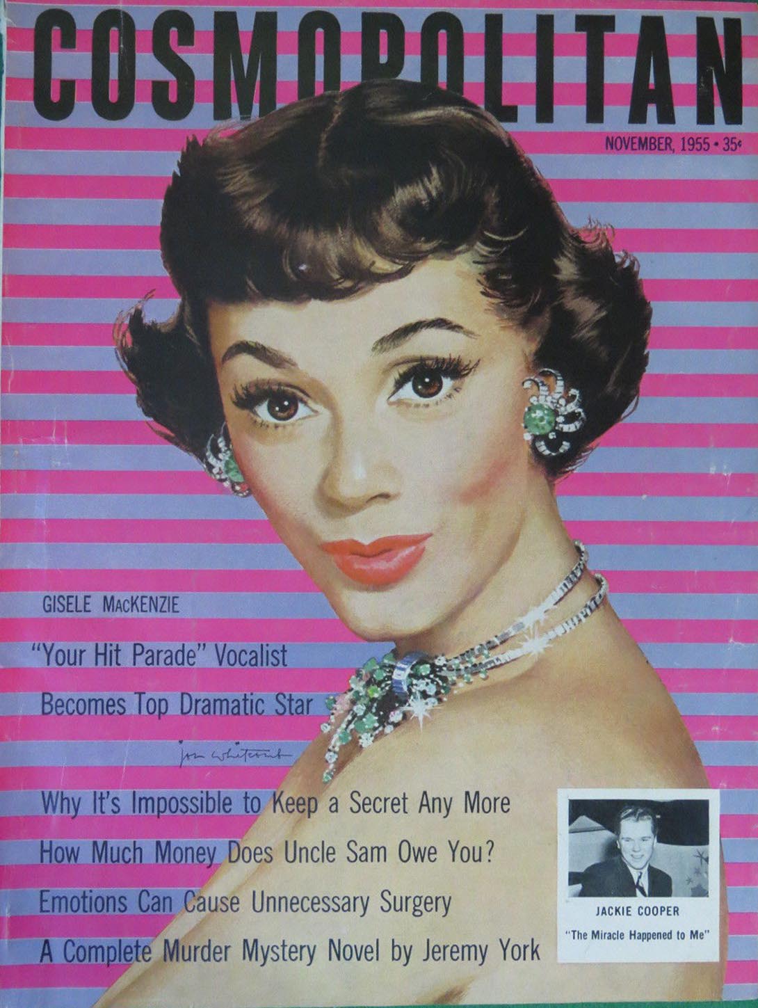 Cosmopolitan November 1955 magazine back issue Cosmopolitan magizine back copy 