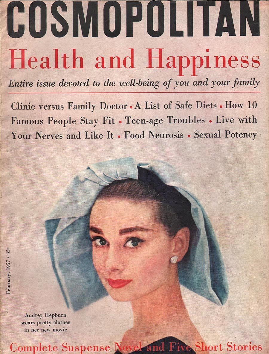 Cosmopolitan February 1957 magazine back issue Cosmopolitan magizine back copy 