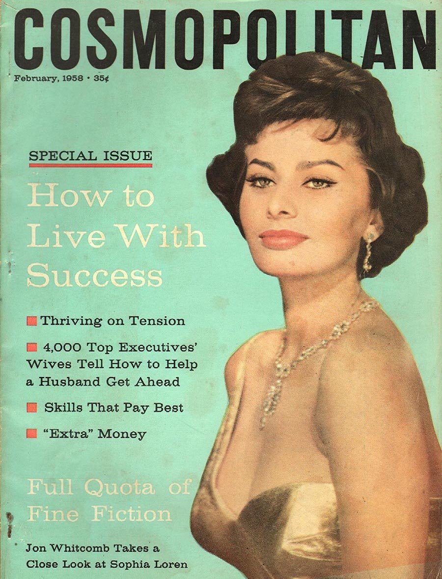 Cosmopolitan February 1958 magazine back issue Cosmopolitan magizine back copy 