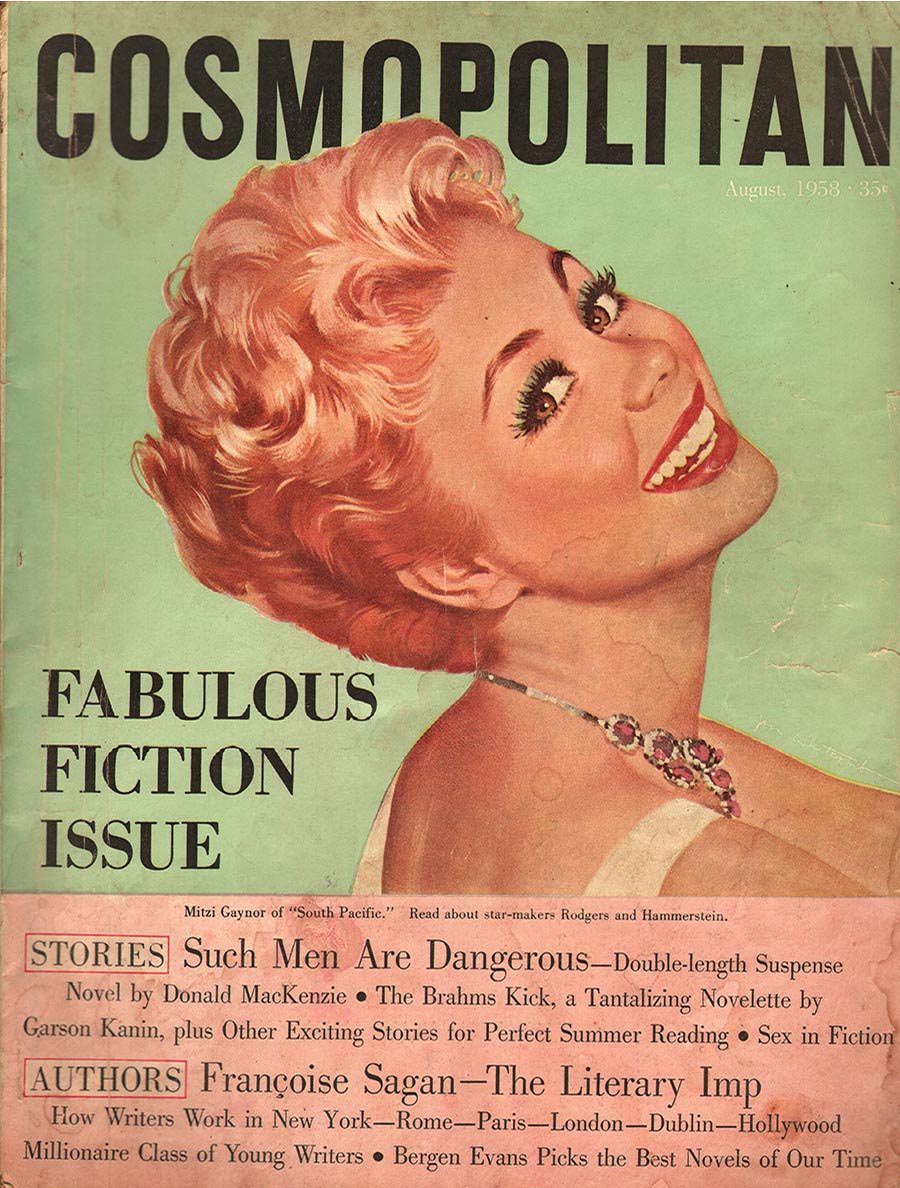 Cosmopolitan August 1958 magazine back issue Cosmopolitan magizine back copy 