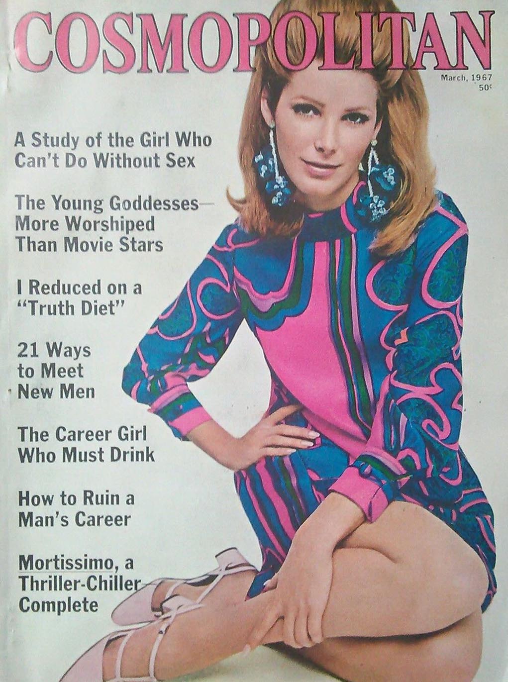 Cosmopolitan March 1967 magazine back issue Cosmopolitan magizine back copy 
