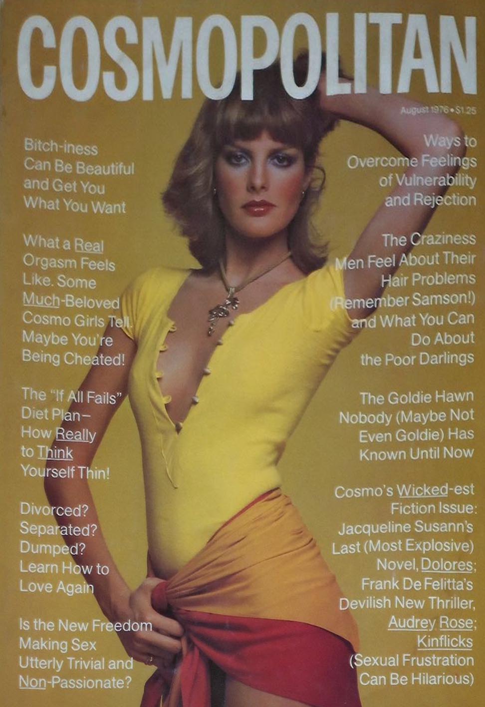 Cosmopolitan August 1976 magazine back issue Cosmopolitan magizine back copy 