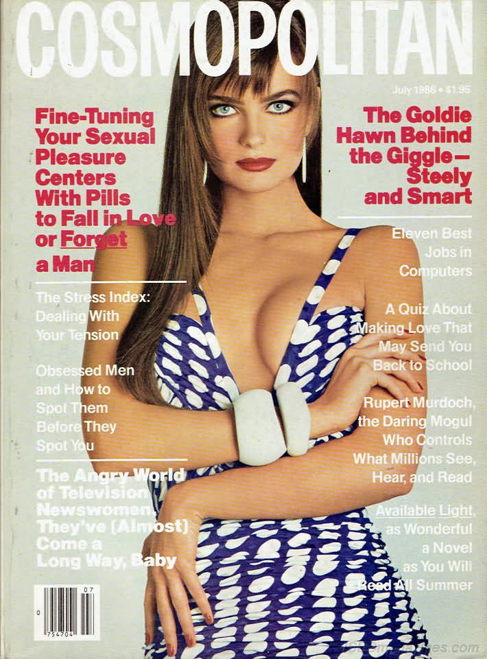 Cosmopolitan July 1986 magazine back issue Cosmopolitan magizine back copy 
