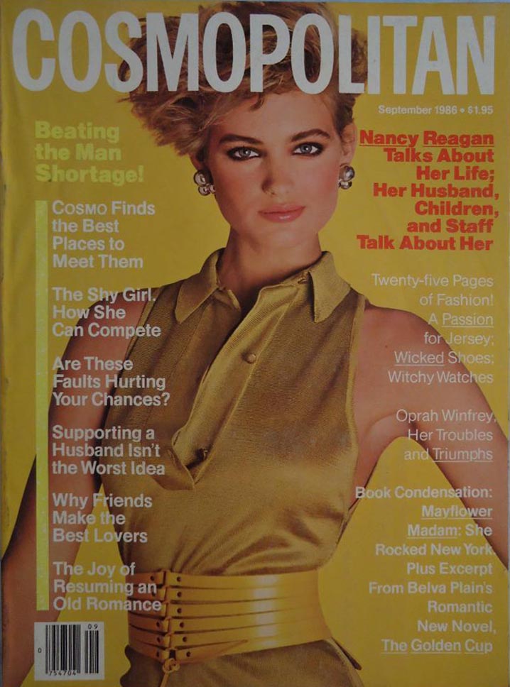 Cosmopolitan September 1986 magazine back issue Cosmopolitan magizine back copy 