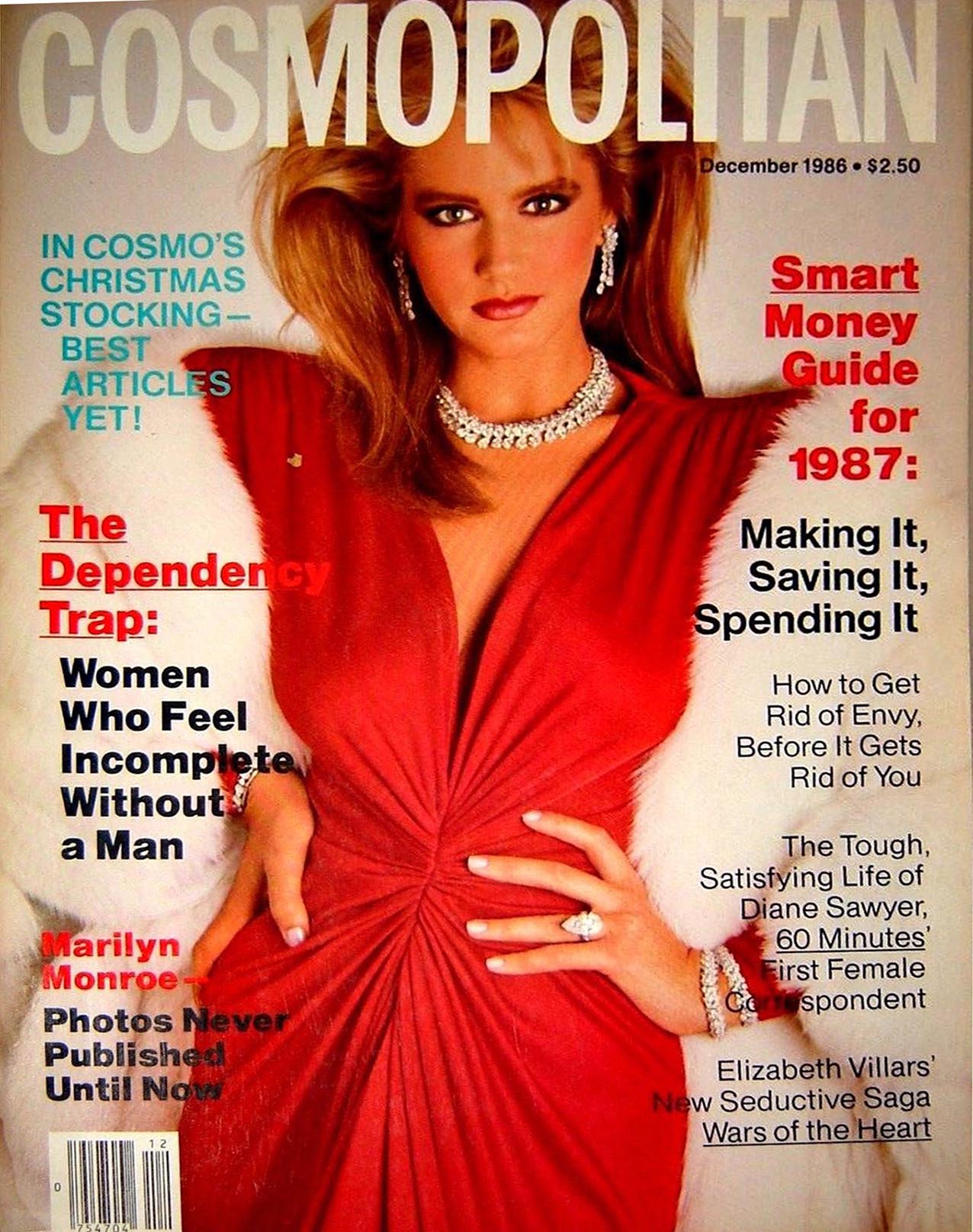 Cosmopolitan December 1986 magazine back issue Cosmopolitan magizine back copy 
