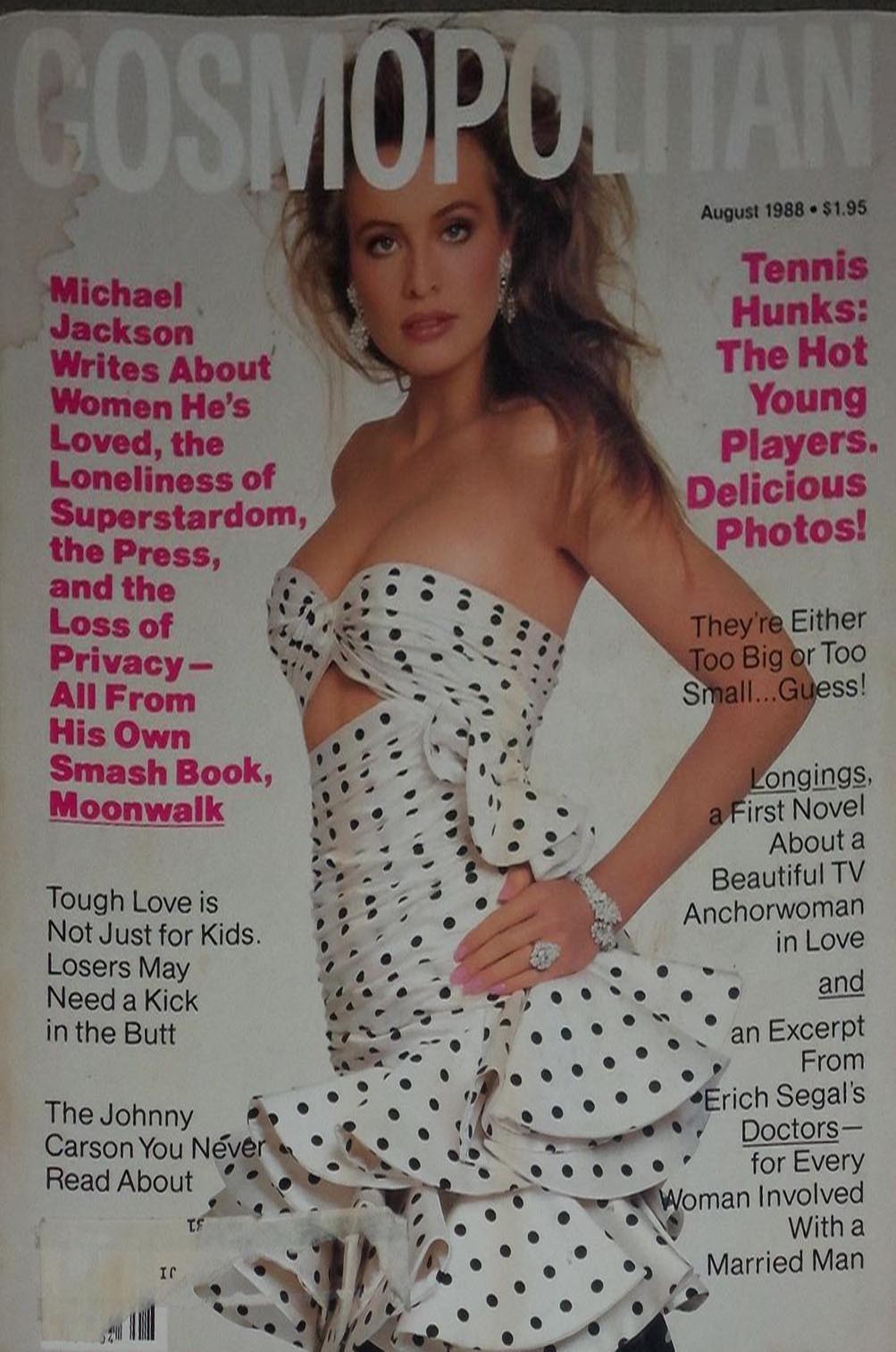 Cosmopolitan August 1988 magazine back issue Cosmopolitan magizine back copy 