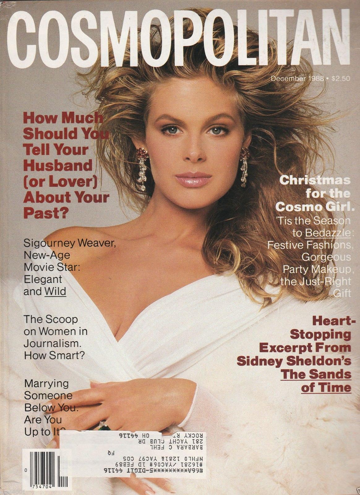 Cosmopolitan December 1988 magazine back issue Cosmopolitan magizine back copy 