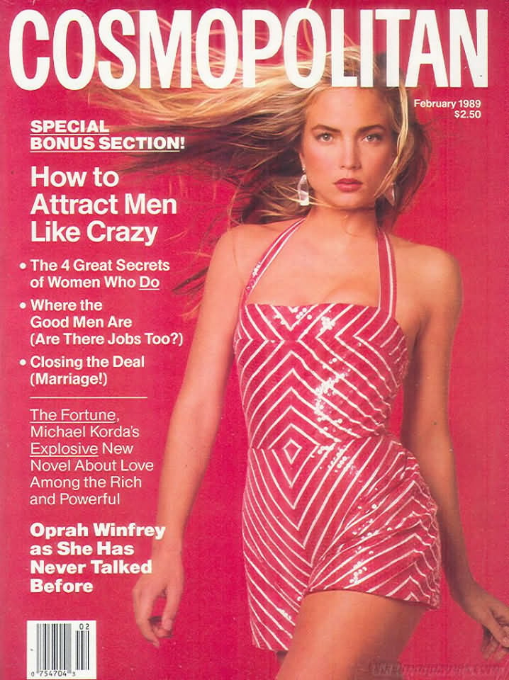 Cosmopolitan February 1989 magazine back issue Cosmopolitan magizine back copy 