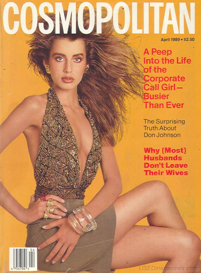 Cosmopolitan April 1989 magazine back issue Cosmopolitan magizine back copy 
