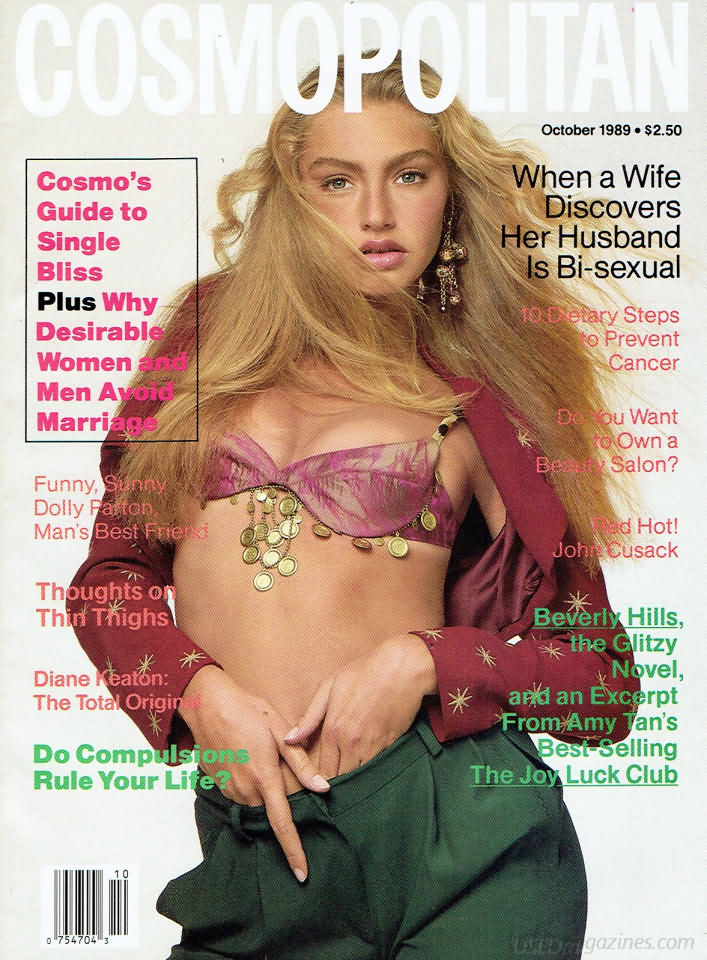 Cosmopolitan October 1989 magazine back issue Cosmopolitan magizine back copy 