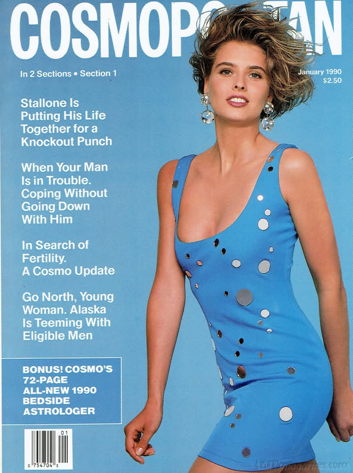 Cosmopolitan January 1990 magazine back issue Cosmopolitan magizine back copy 