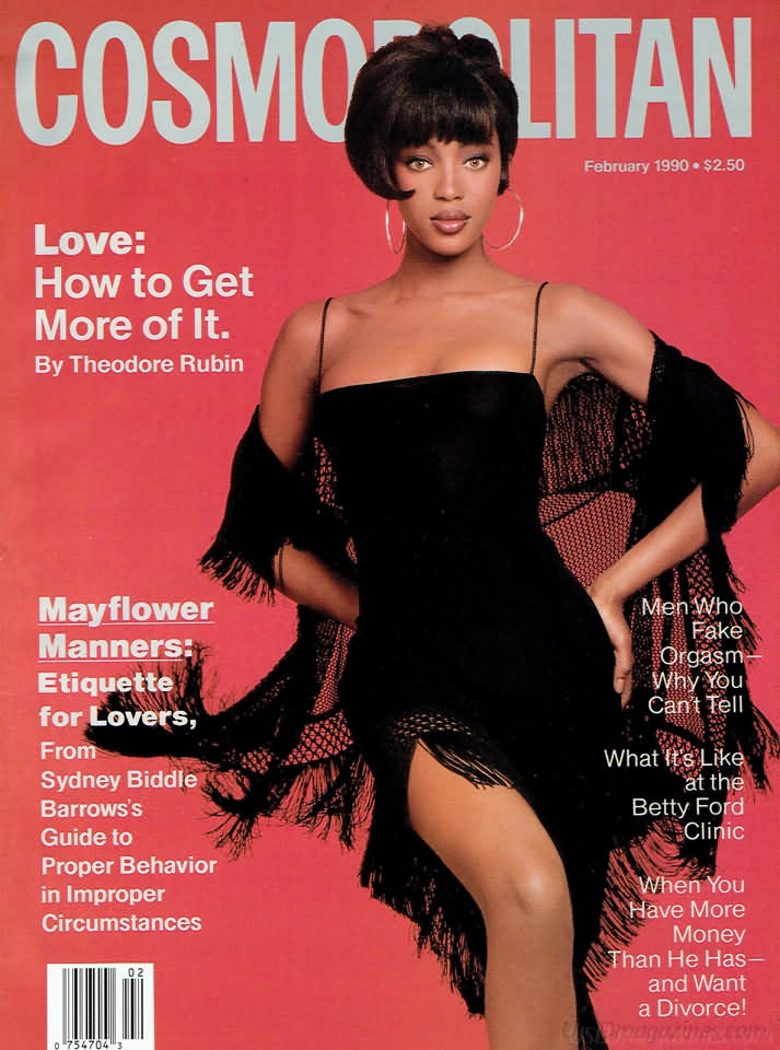 Cosmopolitan February 1990 magazine back issue Cosmopolitan magizine back copy 
