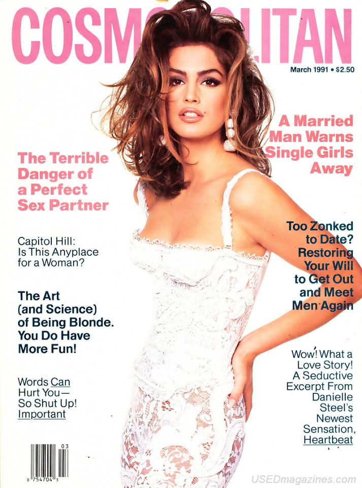 Cosmopolitan March 1991 magazine back issue Cosmopolitan magizine back copy 