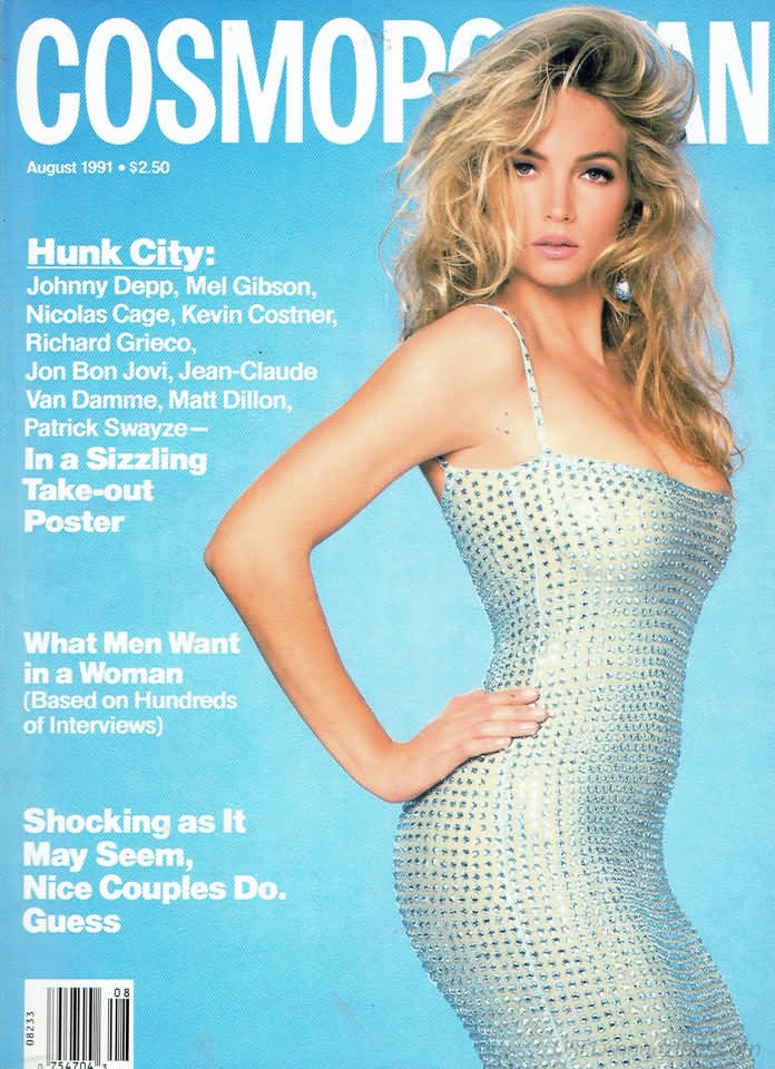 Cosmopolitan August 1991 magazine back issue Cosmopolitan magizine back copy 