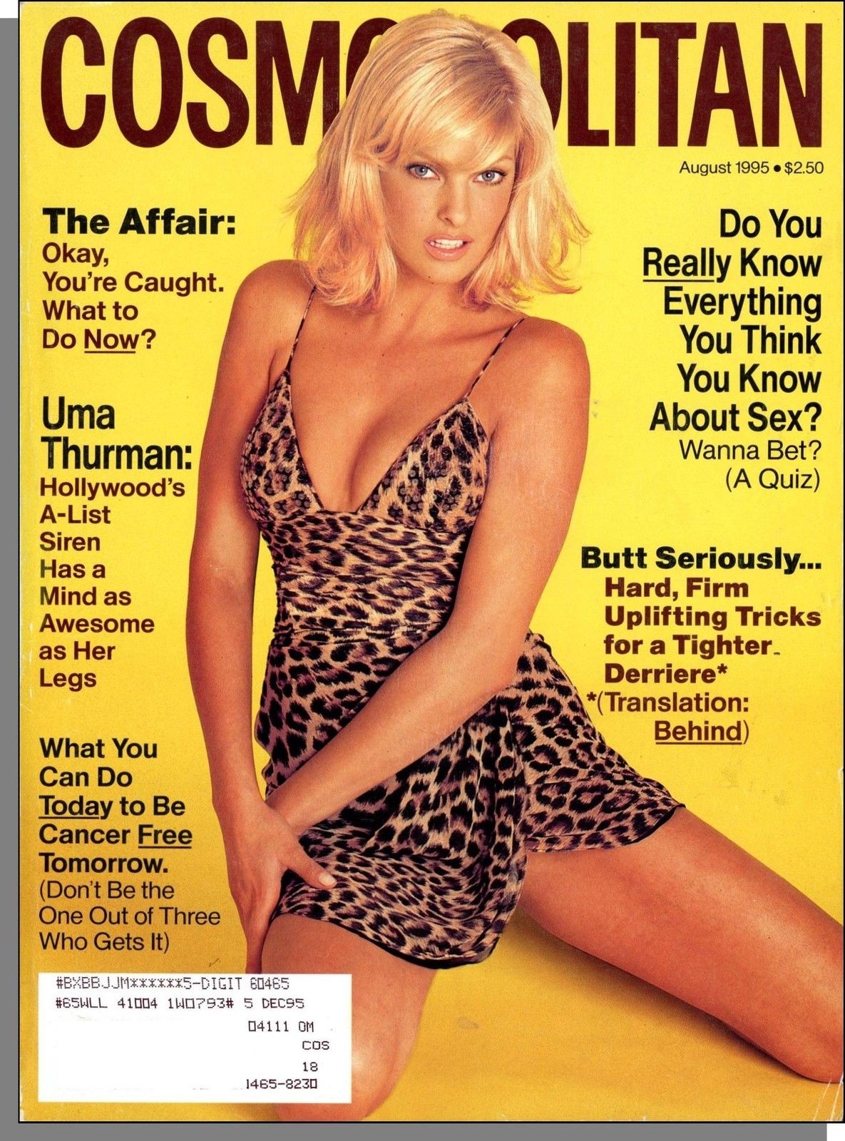 Cosmopolitan August 1995 magazine back issue Cosmopolitan magizine back copy 