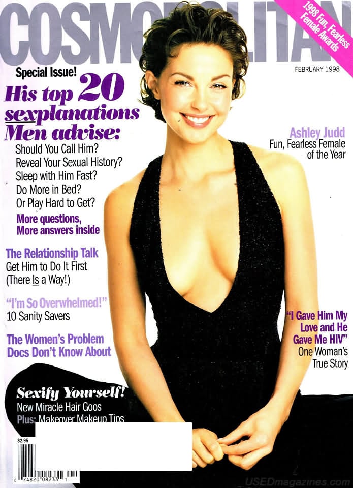 Cosmopolitan February 1998 magazine back issue Cosmopolitan magizine back copy 