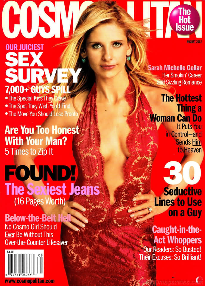 Cosmopolitan August 2002 magazine back issue Cosmopolitan magizine back copy 