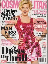 Katherine Heigl magazine cover appearance Cosmopolitan UK January 2012